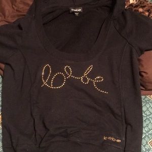 BeBe hoodie short sleeve with Zipper front